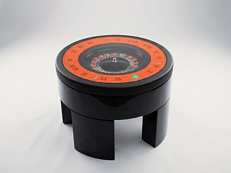 Black Piano Roulette Wheel