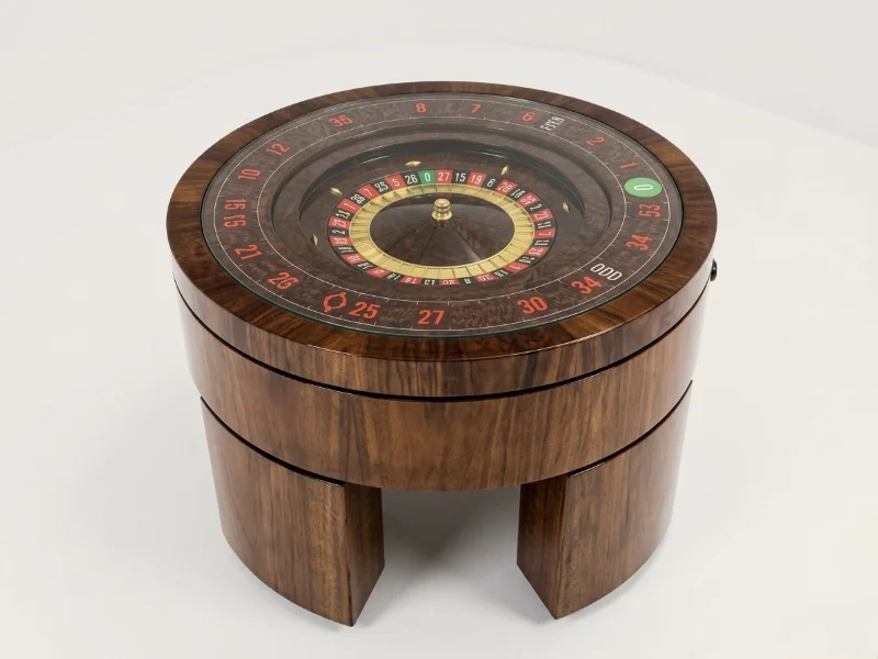 Figured Walnut Roulette- Wheel